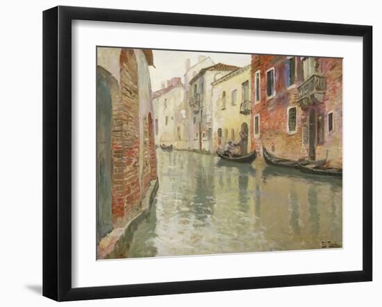 A Venetian Backwater-Fritz Thaulow-Framed Giclee Print