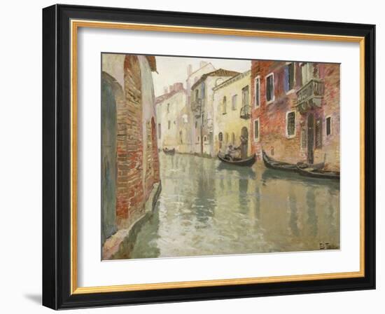 A Venetian Backwater-Fritz Thaulow-Framed Giclee Print