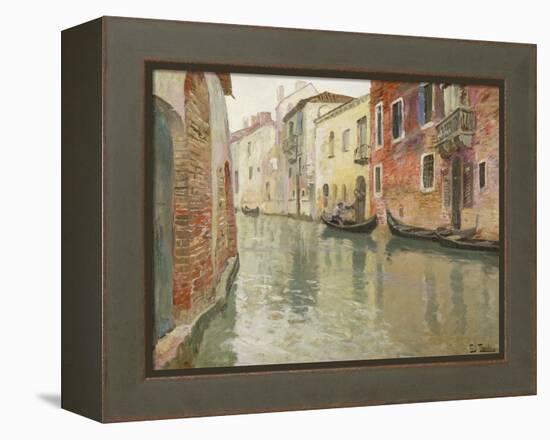 A Venetian Backwater-Fritz Thaulow-Framed Premier Image Canvas