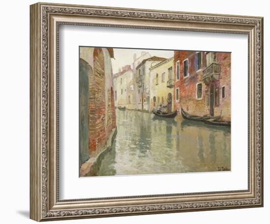 A Venetian Backwater-Fritz Thaulow-Framed Giclee Print