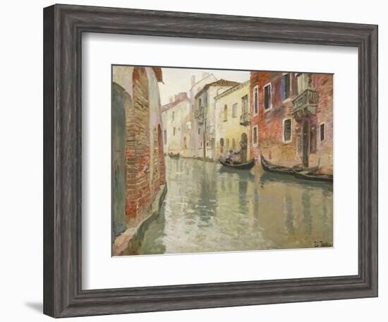 A Venetian Backwater-Fritz Thaulow-Framed Giclee Print