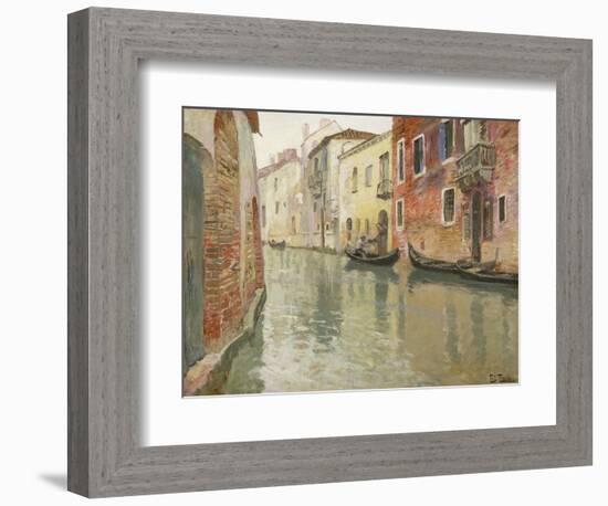 A Venetian Backwater-Fritz Thaulow-Framed Giclee Print