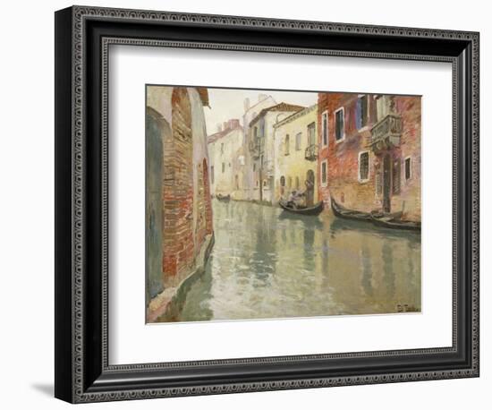 A Venetian Backwater-Fritz Thaulow-Framed Giclee Print