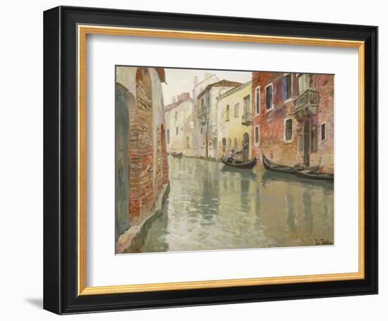 A Venetian Backwater-Fritz Thaulow-Framed Giclee Print