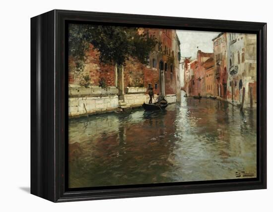 A Venetian Backwater-Fritz Thaulow-Framed Premier Image Canvas