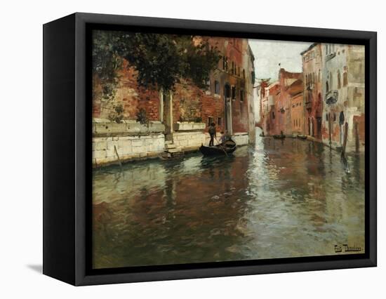 A Venetian Backwater-Fritz Thaulow-Framed Premier Image Canvas