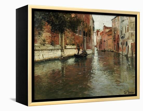 A Venetian Backwater-Fritz Thaulow-Framed Premier Image Canvas