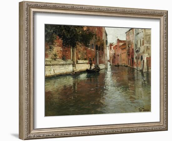 A Venetian Backwater-Fritz Thaulow-Framed Giclee Print