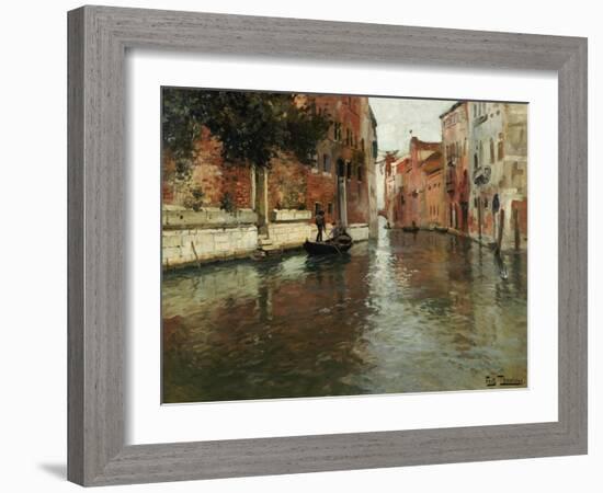 A Venetian Backwater-Fritz Thaulow-Framed Giclee Print