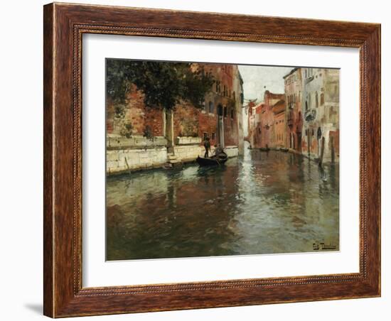 A Venetian Backwater-Fritz Thaulow-Framed Giclee Print