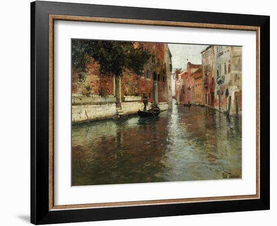 A Venetian Backwater-Fritz Thaulow-Framed Giclee Print