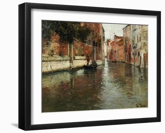 A Venetian Backwater-Fritz Thaulow-Framed Giclee Print