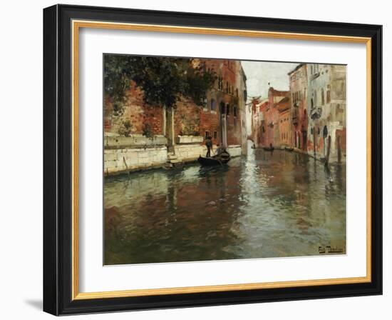 A Venetian Backwater-Fritz Thaulow-Framed Giclee Print