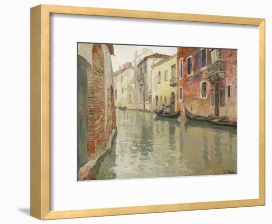 A Venetian Backwater-Frits Thaulow-Framed Giclee Print