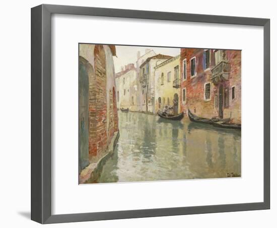 A Venetian Backwater-Frits Thaulow-Framed Giclee Print