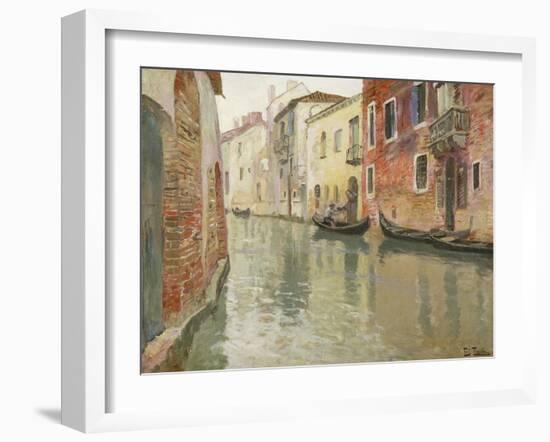 A Venetian Backwater-Frits Thaulow-Framed Giclee Print