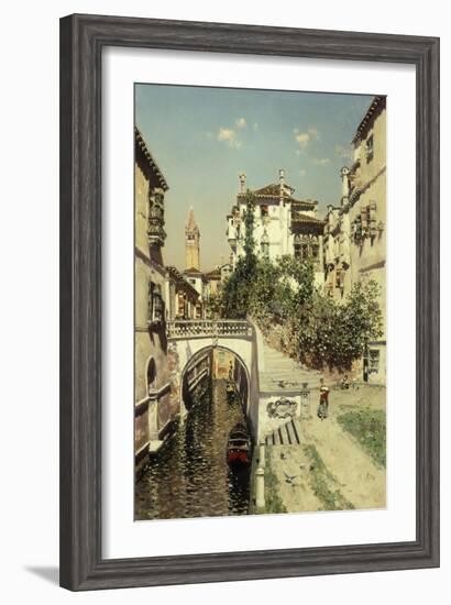 A Venetian Canal Scene-Martin Rico y Ortega-Framed Giclee Print