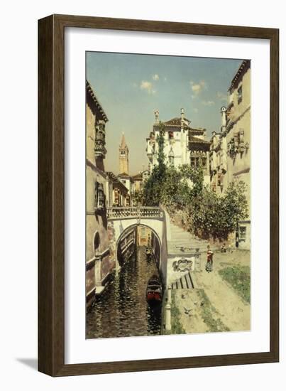 A Venetian Canal Scene-Martin Rico y Ortega-Framed Giclee Print