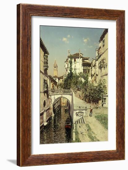 A Venetian Canal Scene-Martin Rico y Ortega-Framed Giclee Print