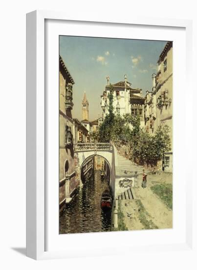 A Venetian Canal Scene-Martin Rico y Ortega-Framed Giclee Print