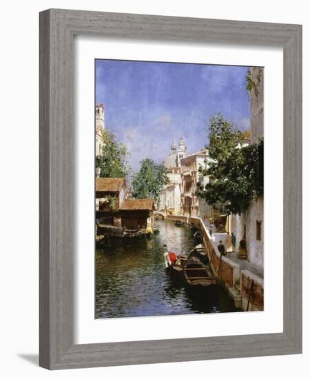 A Venetian Canal Scene-Rubens Santoro-Framed Giclee Print