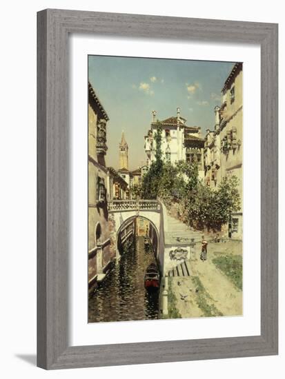 A Venetian Canal Scene-Rico y Ortega Martin-Framed Giclee Print