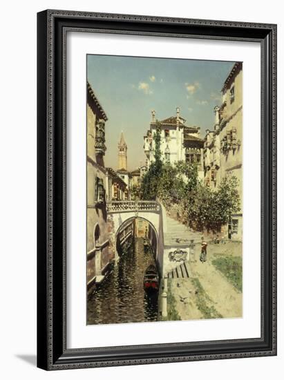 A Venetian Canal Scene-Rico y Ortega Martin-Framed Giclee Print