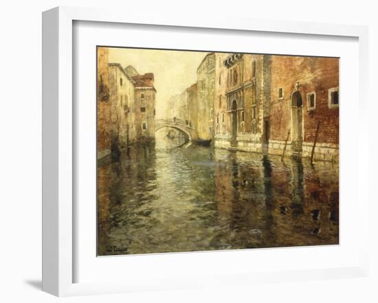 A Venetian Canal Scene-Frits Thaulow-Framed Giclee Print