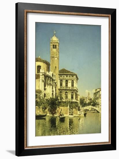 A Venetian Canal Scene-Martin Rico y Ortega-Framed Giclee Print