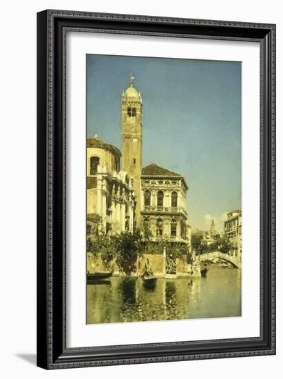 A Venetian Canal Scene-Martin Rico y Ortega-Framed Giclee Print