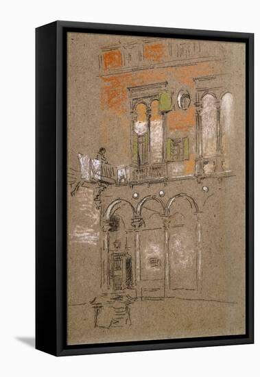 A Venetian Courtyard-James Abbott McNeill Whistler-Framed Premier Image Canvas