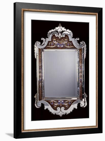A Venetian Glass Framed Wall Mirror, Late 19th or Early 20th Century-null-Framed Giclee Print