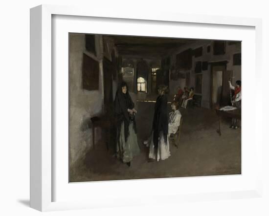 A Venetian Interior, C.1880-82 (Oil on Canvas)-John Singer Sargent-Framed Giclee Print