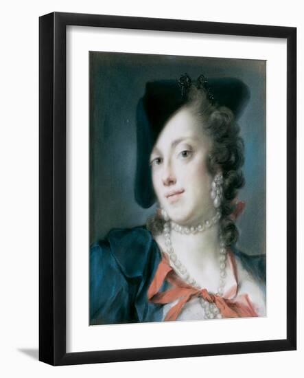 A Venetian Lady from the House of Barbarigo (Caterina Sagredo Barbarig), Ca 1735-1739-Rosalba Giovanna Carriera-Framed Giclee Print