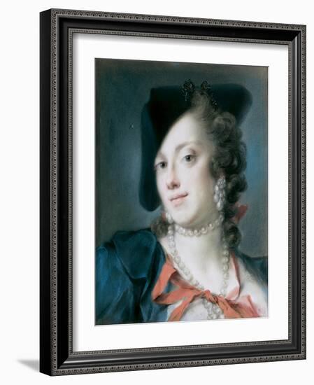 A Venetian Lady from the House of Barbarigo (Caterina Sagredo Barbarig), Ca 1735-1739-Rosalba Giovanna Carriera-Framed Giclee Print