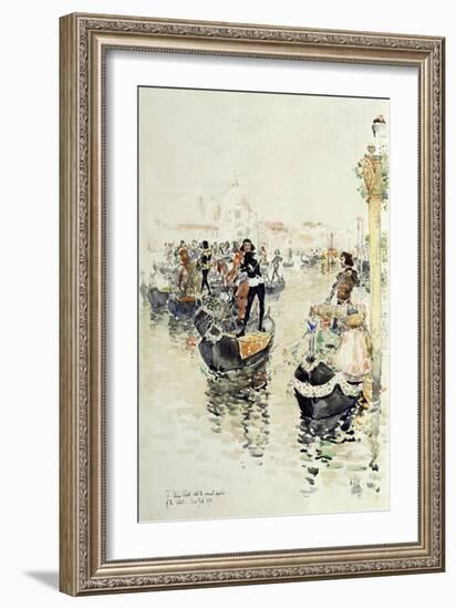 A Venetian Regatta, 1891-Childe Hassam-Framed Giclee Print