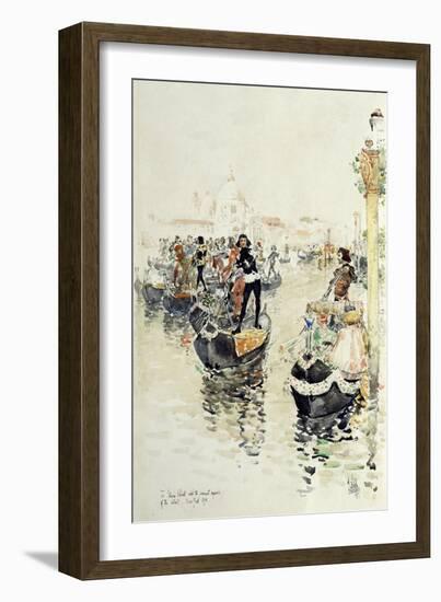 A Venetian Regatta, 1891-Childe Hassam-Framed Giclee Print