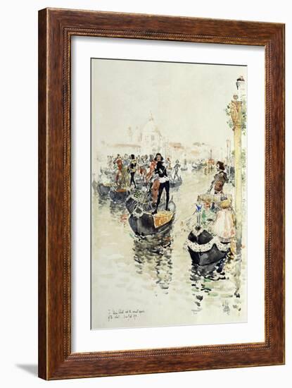 A Venetian Regatta, 1891-Childe Hassam-Framed Giclee Print