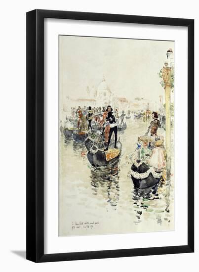 A Venetian Regatta, 1891-Childe Hassam-Framed Giclee Print