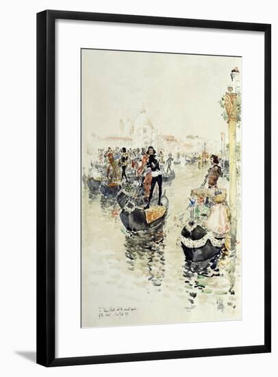 A Venetian Regatta, 1891-Childe Hassam-Framed Giclee Print