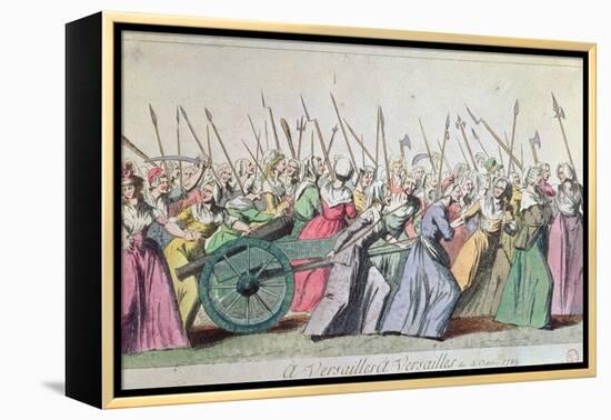 A Versailles, a Versailles' March of the Women on Versailles, Paris, 5th October 1789-null-Framed Premier Image Canvas