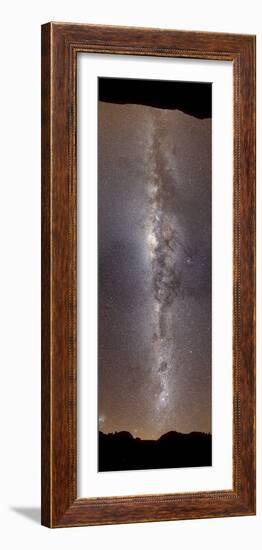 A Vertical Panorama Showing the Milky Way-null-Framed Photographic Print