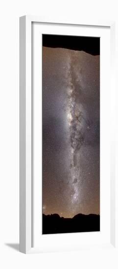 A Vertical Panorama Showing the Milky Way-null-Framed Photographic Print