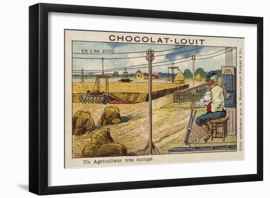 A Very Busy Farmer in the Year 2000-null-Framed Giclee Print