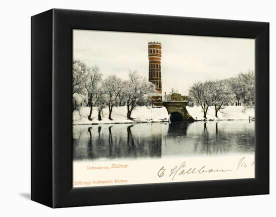A Very Fine Decorated Brick Water Tower at Kalmar, Sweden-null-Framed Premier Image Canvas