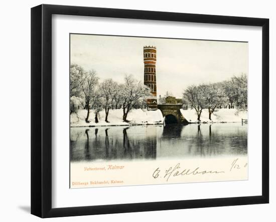 A Very Fine Decorated Brick Water Tower at Kalmar, Sweden-null-Framed Photographic Print