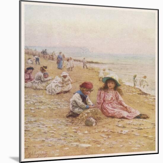 A Very Modest Sandcastle-Helen Allingham-Mounted Art Print