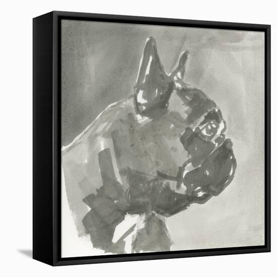A Very Neutral Modern Dog III-null-Framed Stretched Canvas