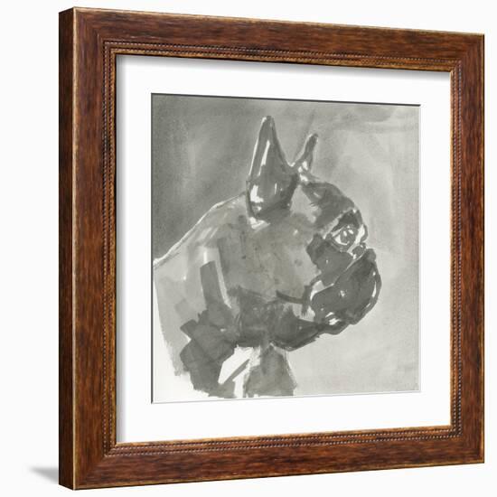 A Very Neutral Modern Dog III-null-Framed Art Print