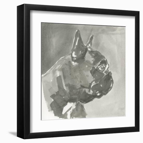 A Very Neutral Modern Dog III-null-Framed Art Print